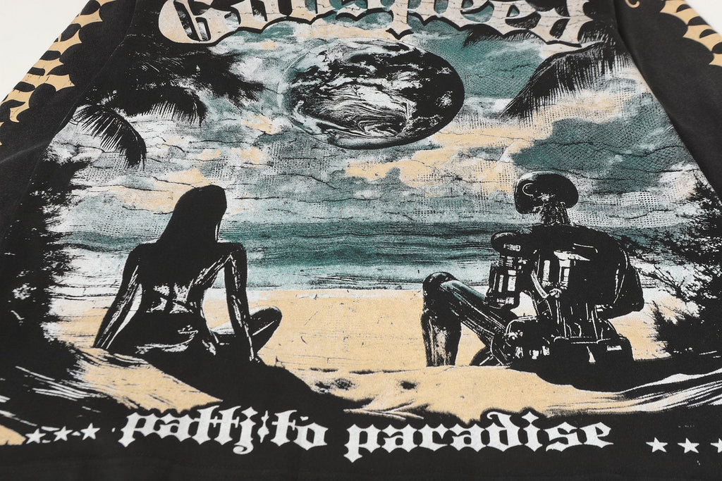 Godspeed Pacific Paradise Graphic Long-Sleeve T-Shirt — detail