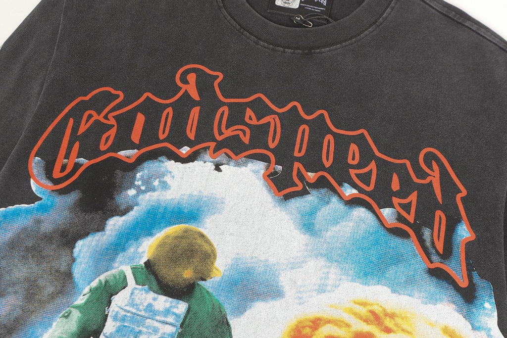 Godspeed Washed Black Rock Graphic Long-Sleeve T-Shirt — detail