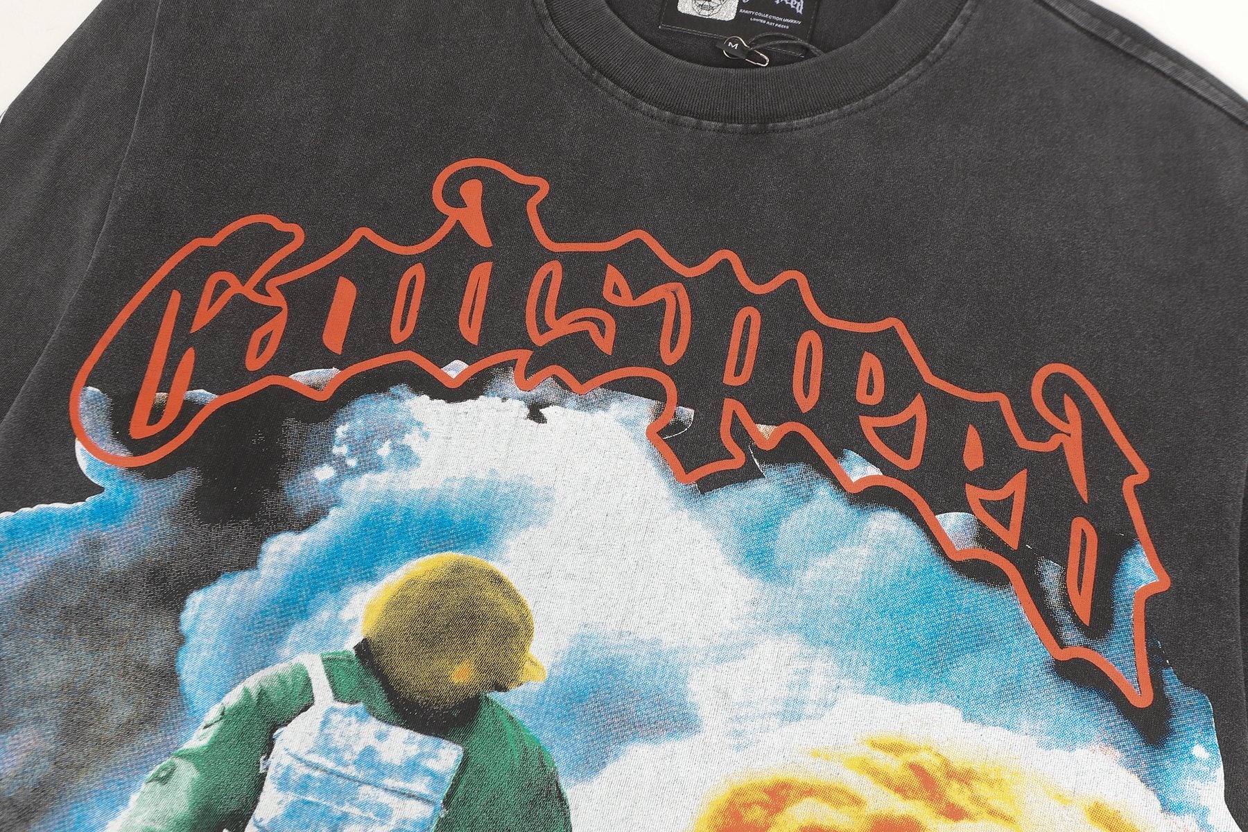 Godspeed Washed Black Rock Graphic Long-Sleeve T-Shirt — detail