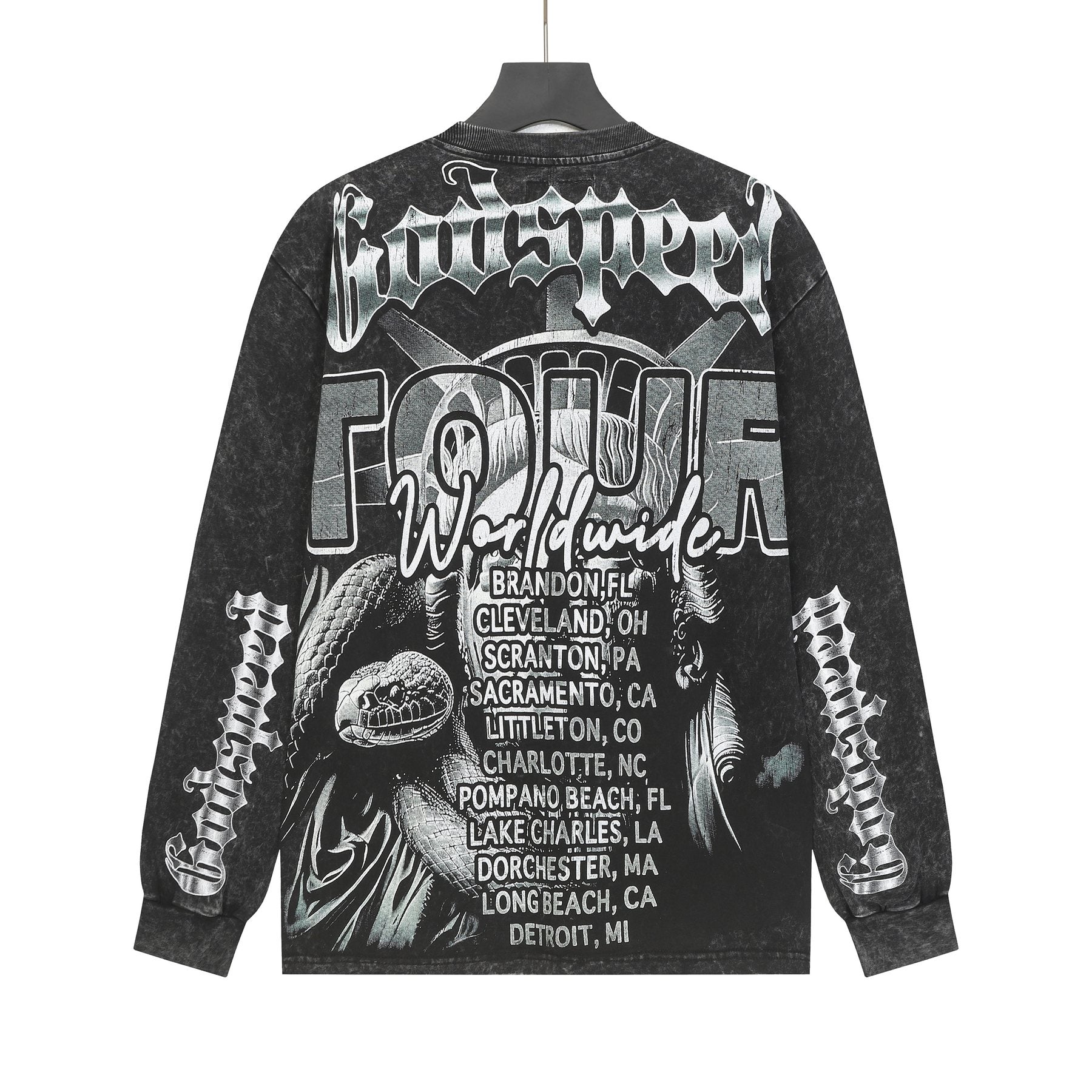 Godspeed Worldwide Tour Graphic Long-Sleeve T-Shirt — back