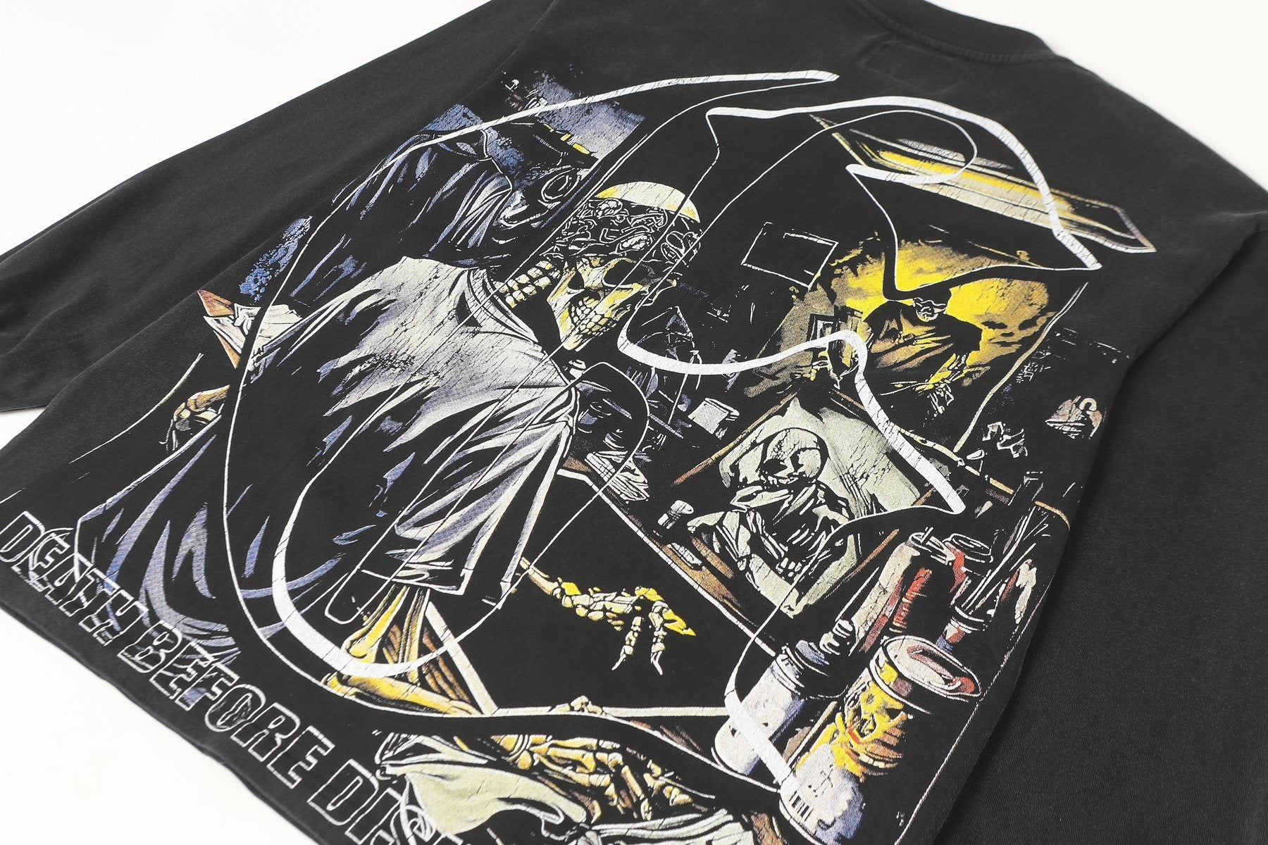 Godspeed Washed Black Rock Graphic Long-Sleeve T-Shirt — detail