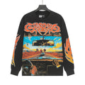 Godspeed Washed Black Flame Graphic Long-Sleeve T-Shirt — hero