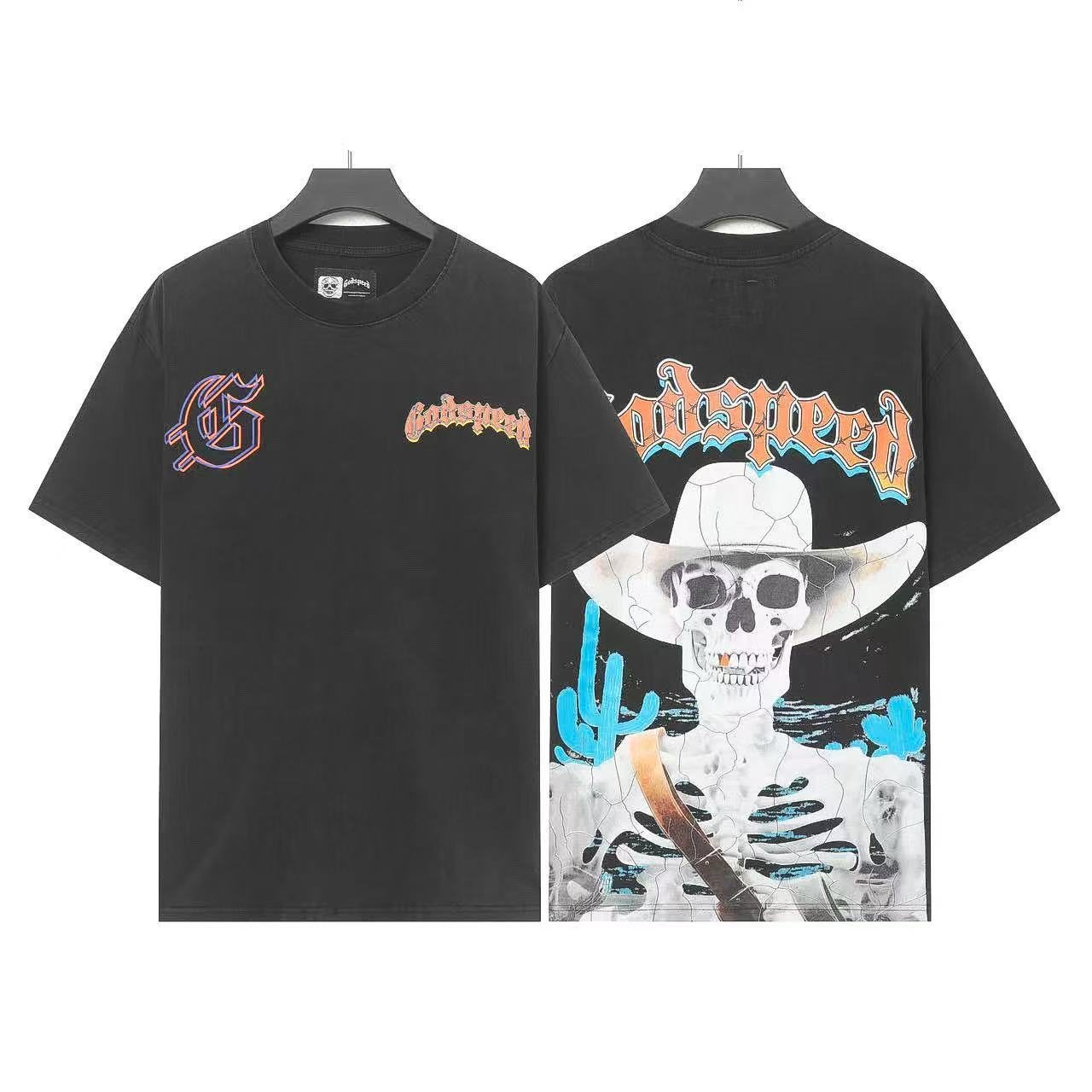 Godspeed Western Skull Graphic T-Shirt — front