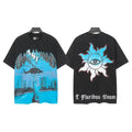 Godspeed Blue City Helicopter Sun-Eye Graphic T-Shirt — front