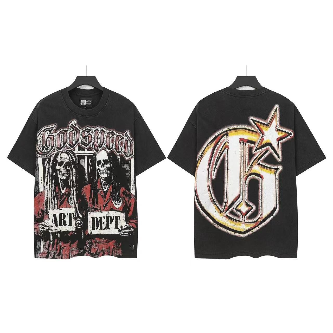 Godspeed Art Dept G and Star Graphic T-Shirt — front