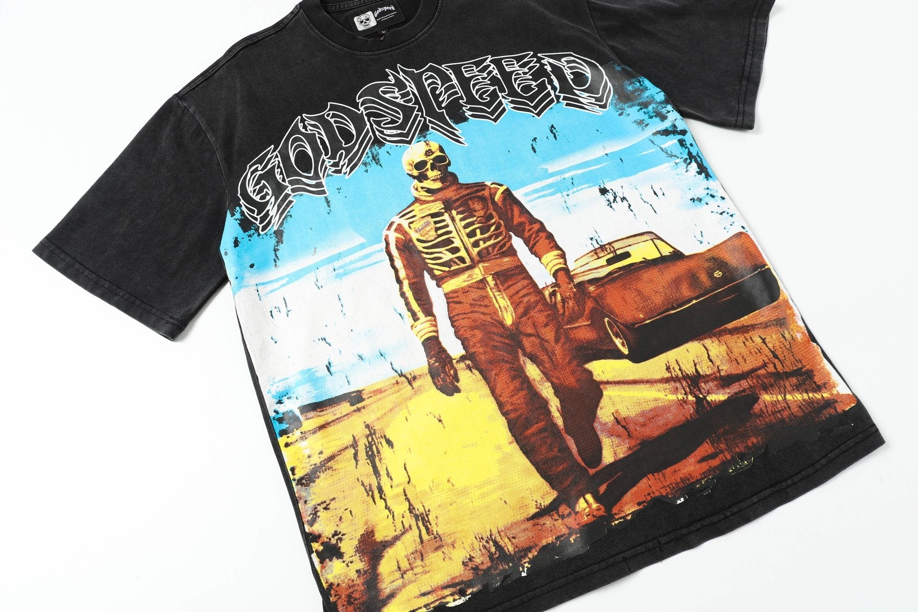 Godspeed Desert Skeleton Graphic Short-Sleeve T-Shirt — front