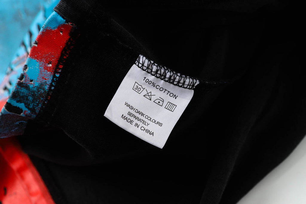 Godspeed Washed Black Rock Graphic T-Shirt — neck_label