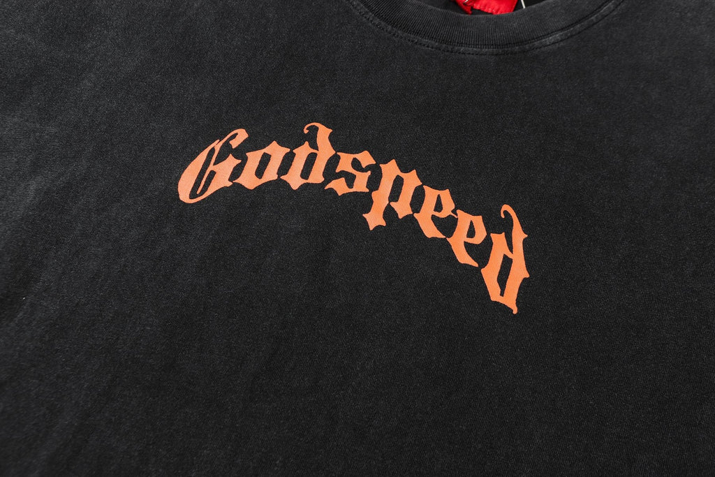 Godspeed Skull & Floral Graphic Short-Sleeve T-Shirt — detail