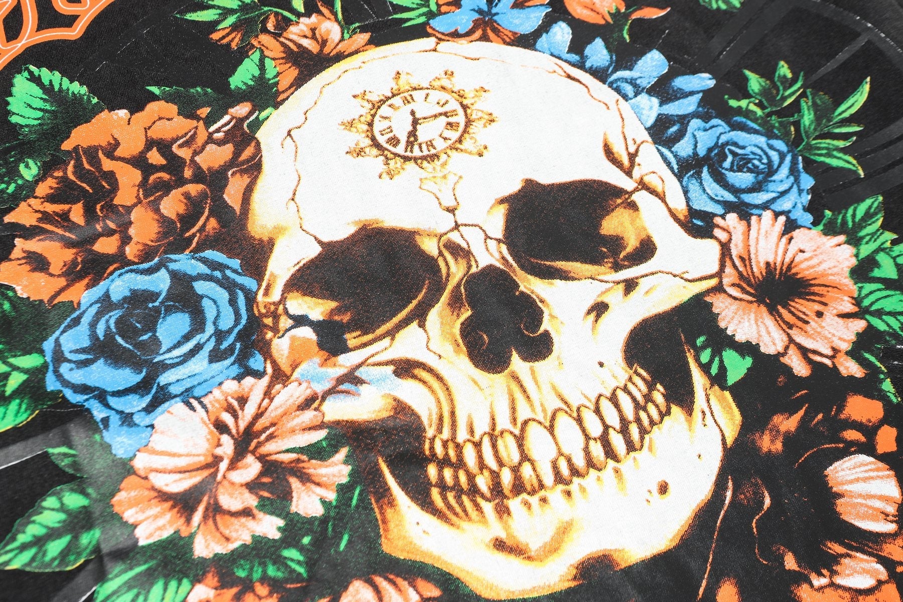 Godspeed Skull & Floral Graphic Short-Sleeve T-Shirt — detail