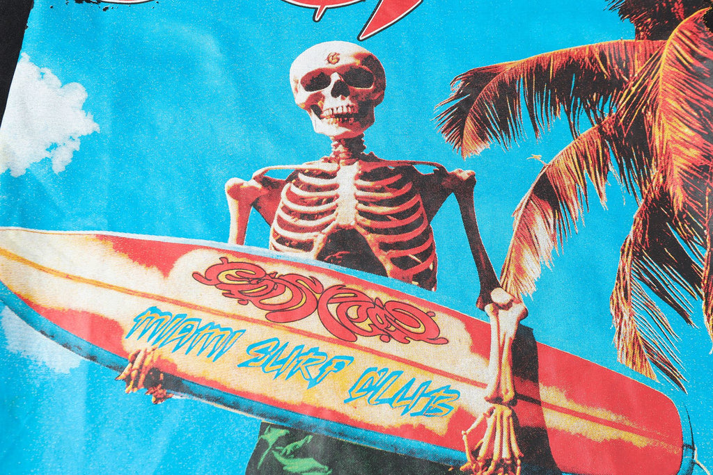 Godspeed Skeleton Surfer Graphic T-Shirt — detail
