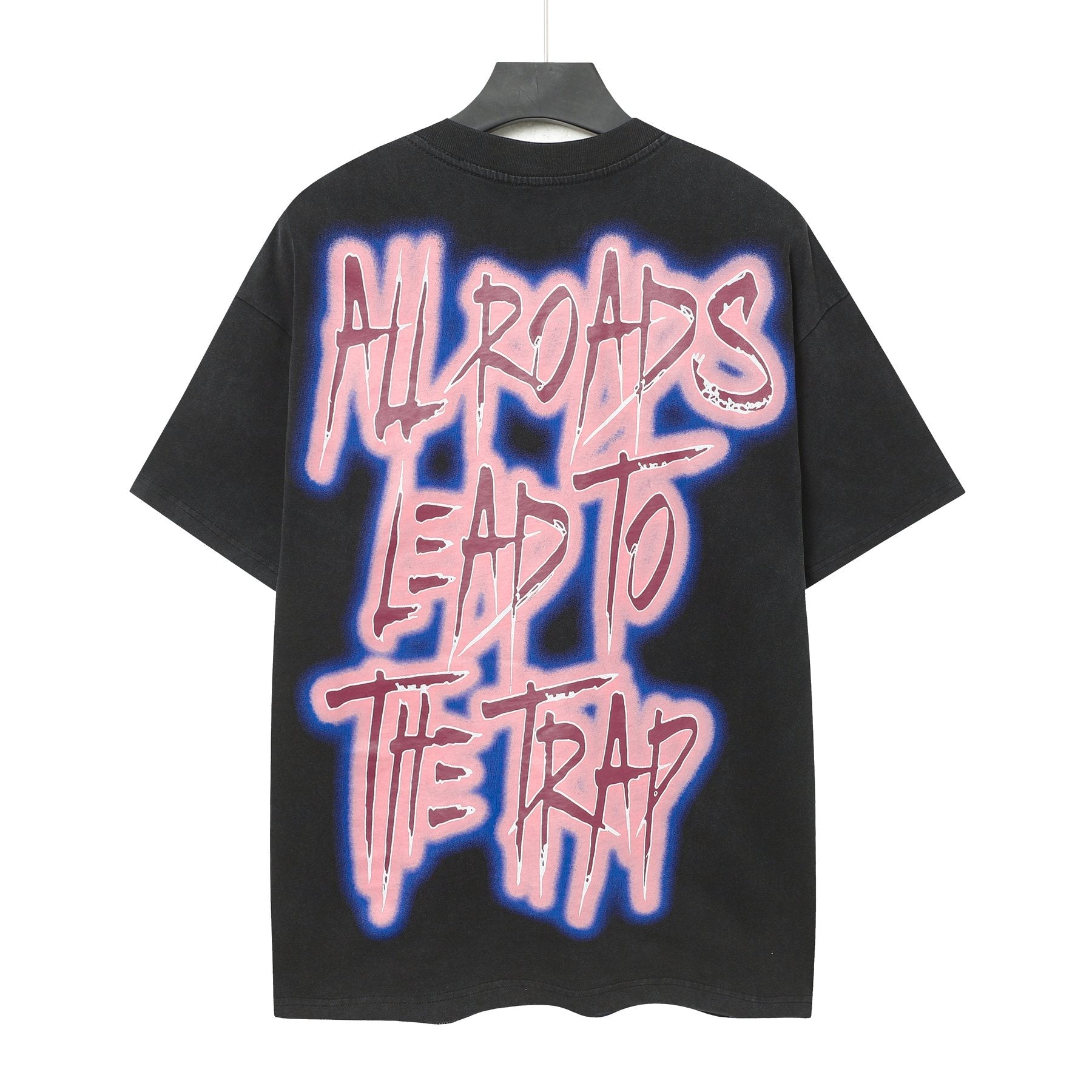 Godspeed Booby Trap Washed Black Graphic T-Shirt — back