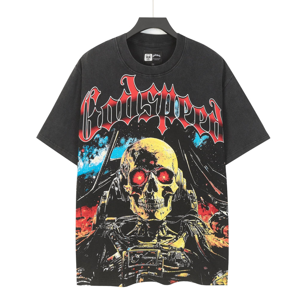 Godspeed Skull & City Back Graphic T-Shirt — hero