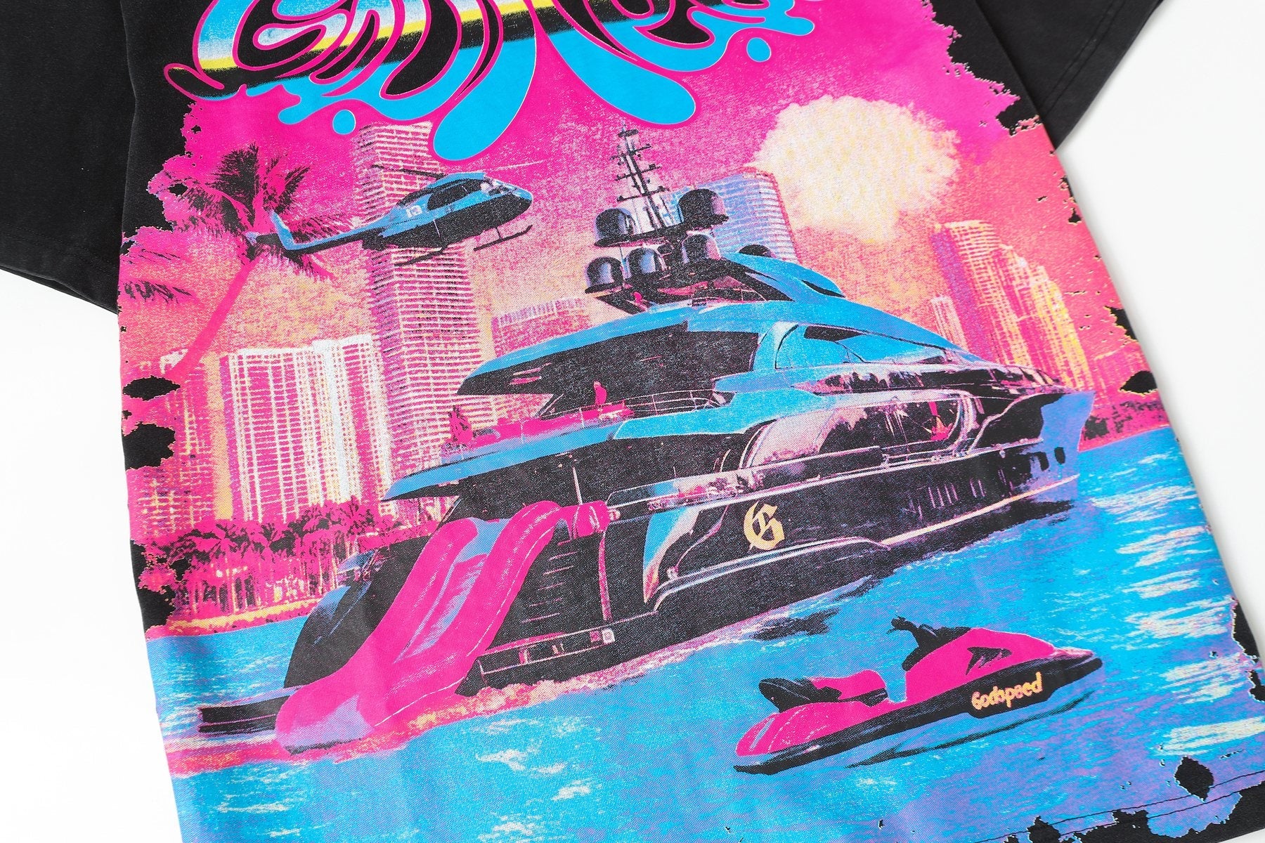 Godspeed Yacht Graphic T-Shirt — detail