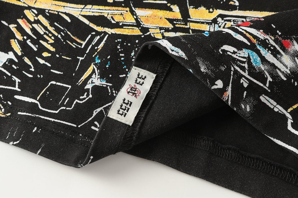 Godspeed Spooky Invasion Skeleton Graphic T-Shirt — neck_label