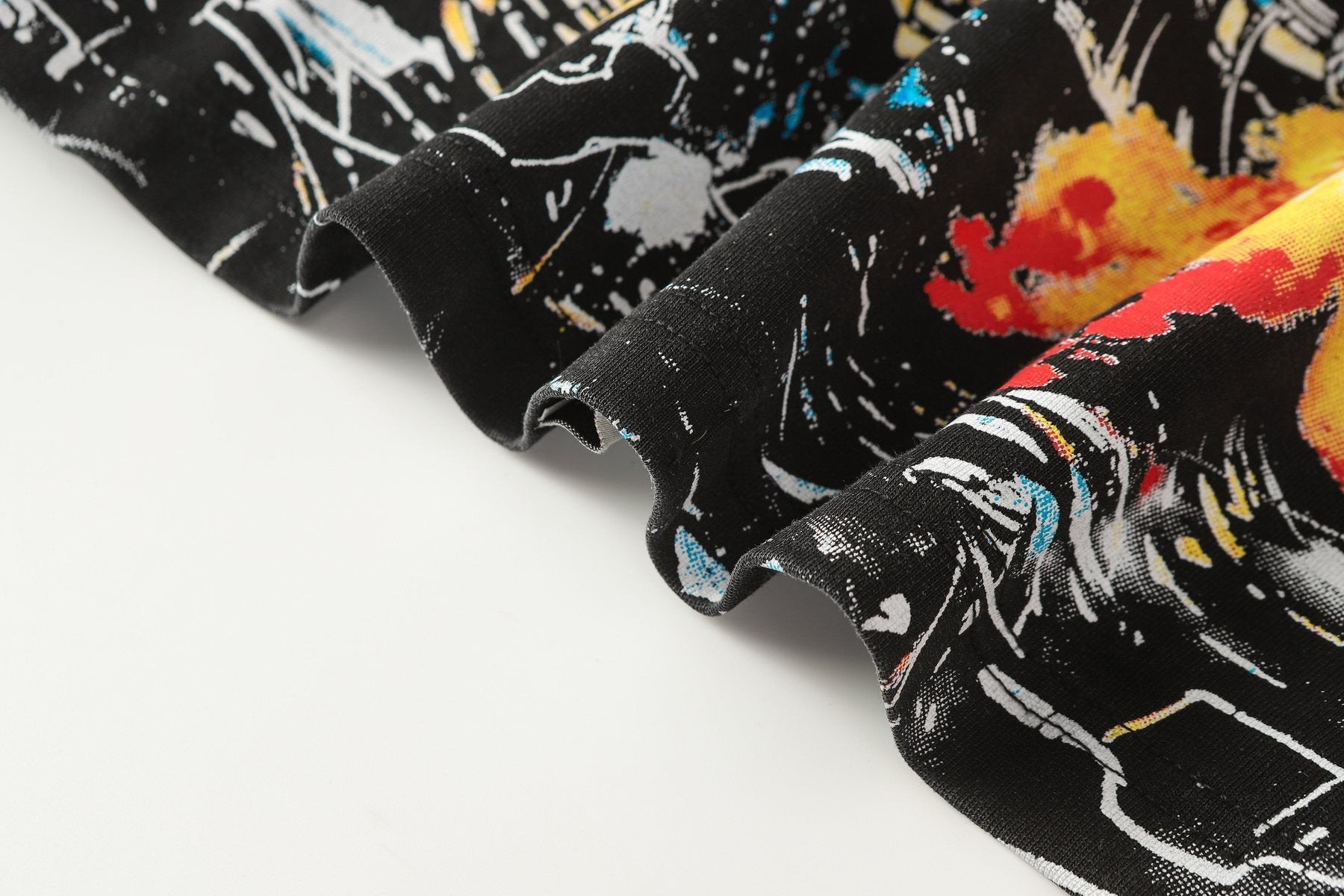 Godspeed Spooky Invasion Skeleton Graphic T-Shirt — fabric_closeup