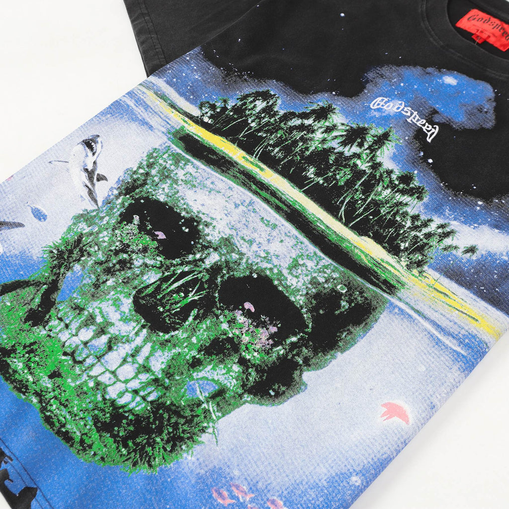 Godspeed Skull Island Black Graphic T-Shirt — detail