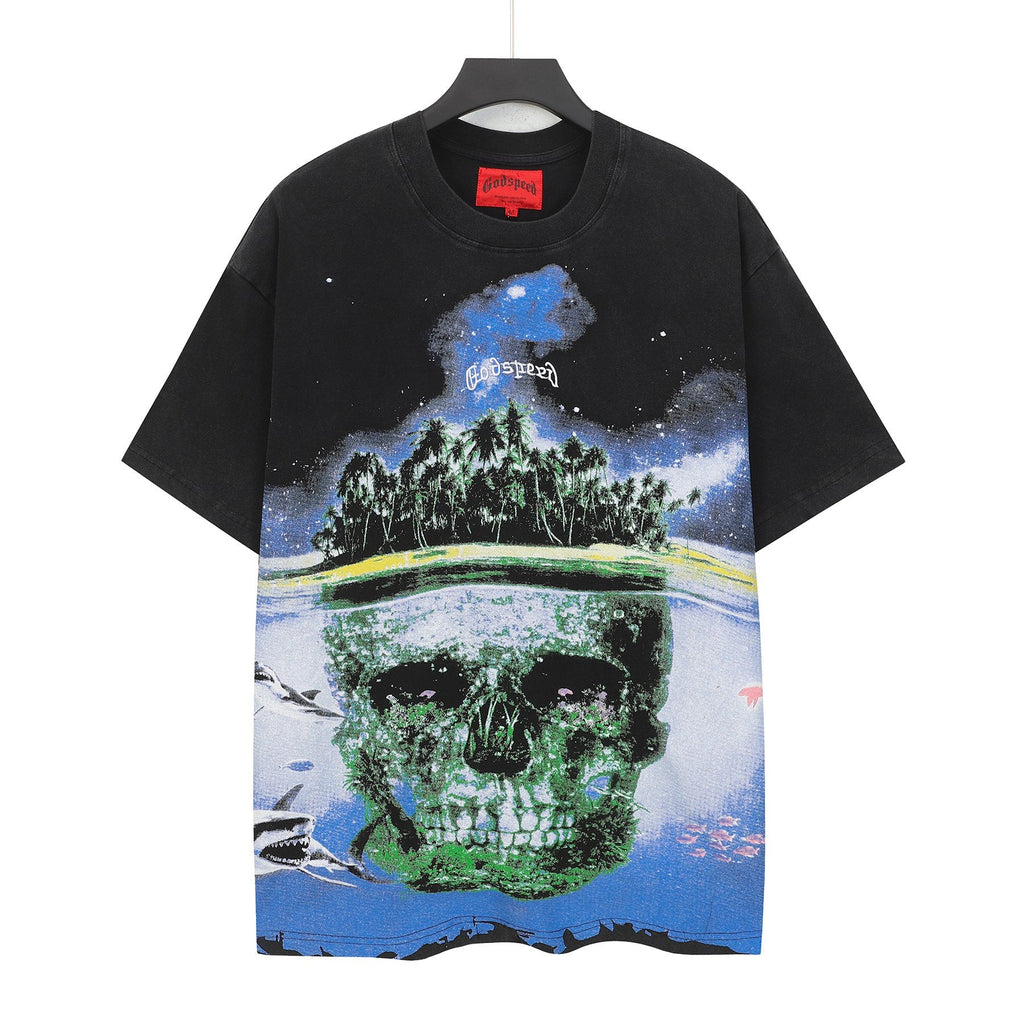 Godspeed Skull Island Black Graphic T-Shirt — hero