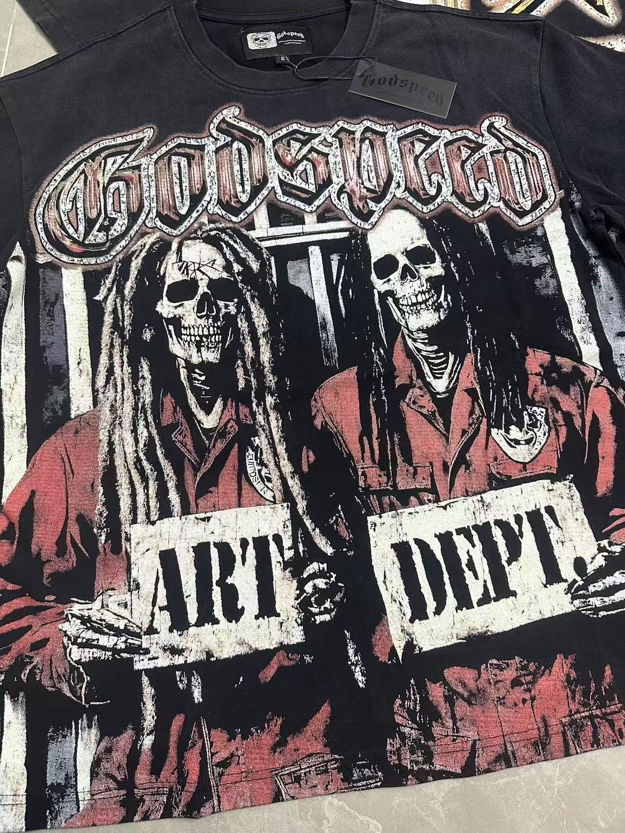 Godspeed Washed Rock Graphic T-Shirt — detail