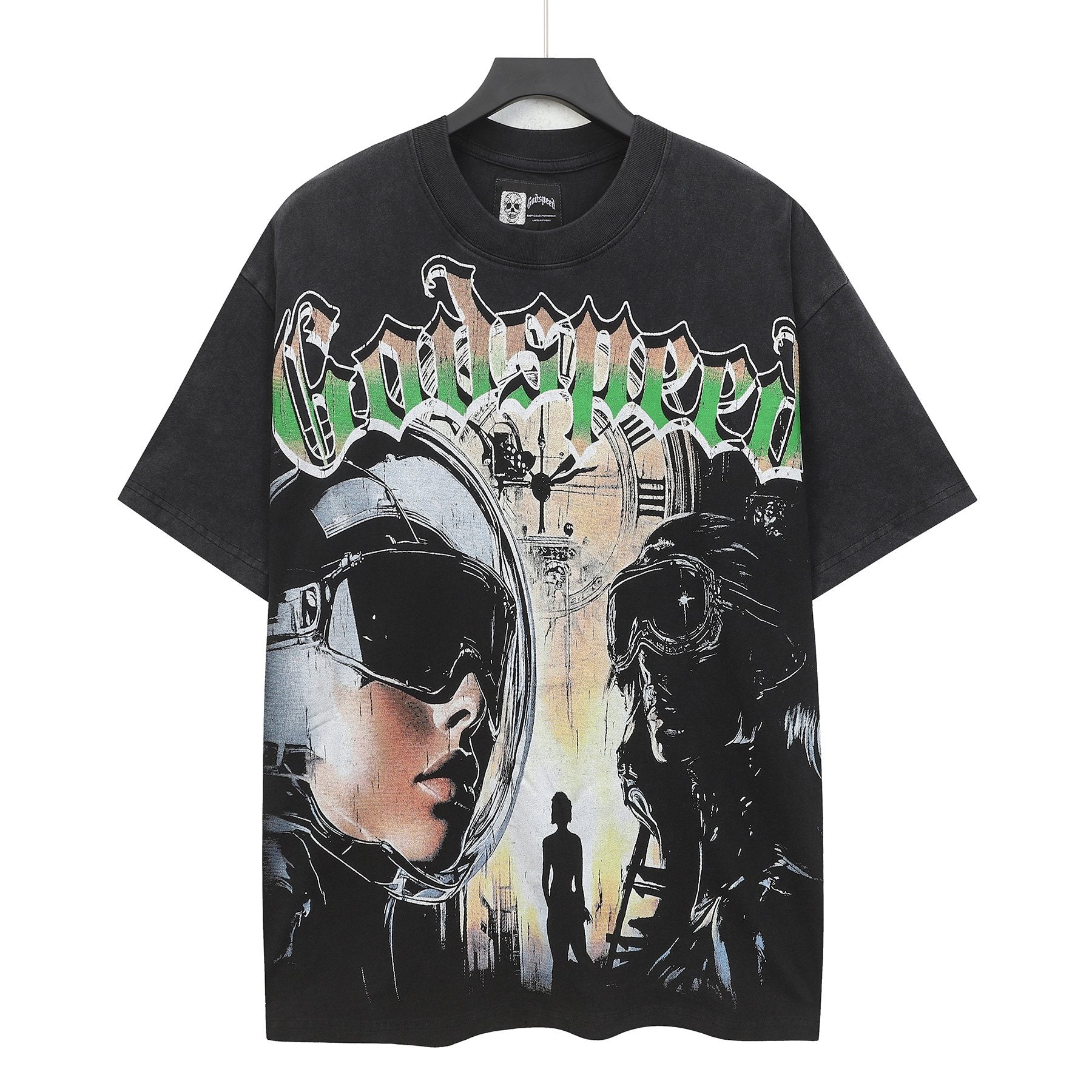 Godspeed Fortuna Astronaut Graphic T-Shirt - Black — hero