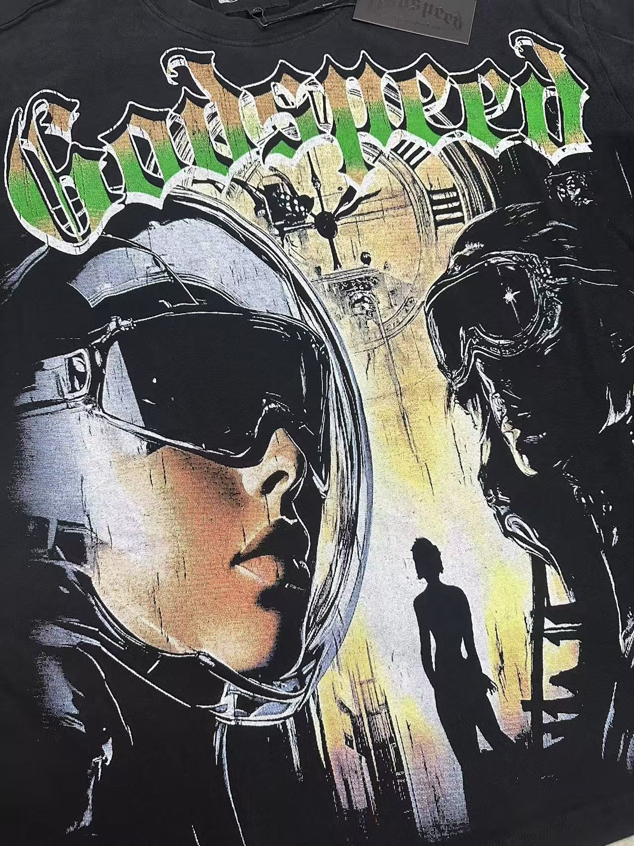 Godspeed Fortuna Astronaut Graphic T-Shirt - Black — detail