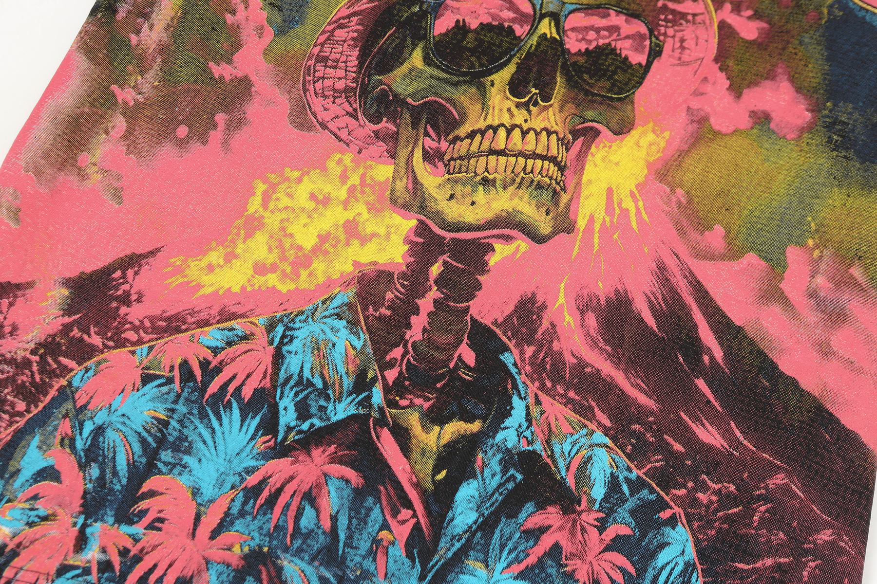 Godspeed Washed Black Skull Graphic T-Shirt — detail