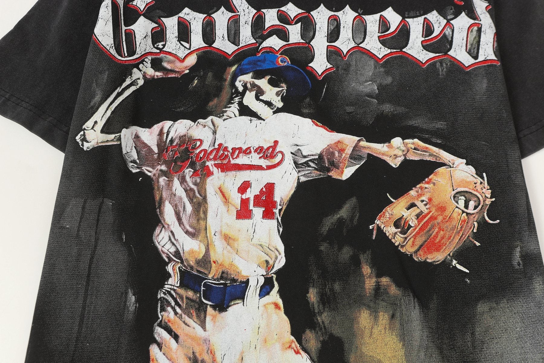 Godspeed Padres 14 Baseball Graphic T-Shirt — detail