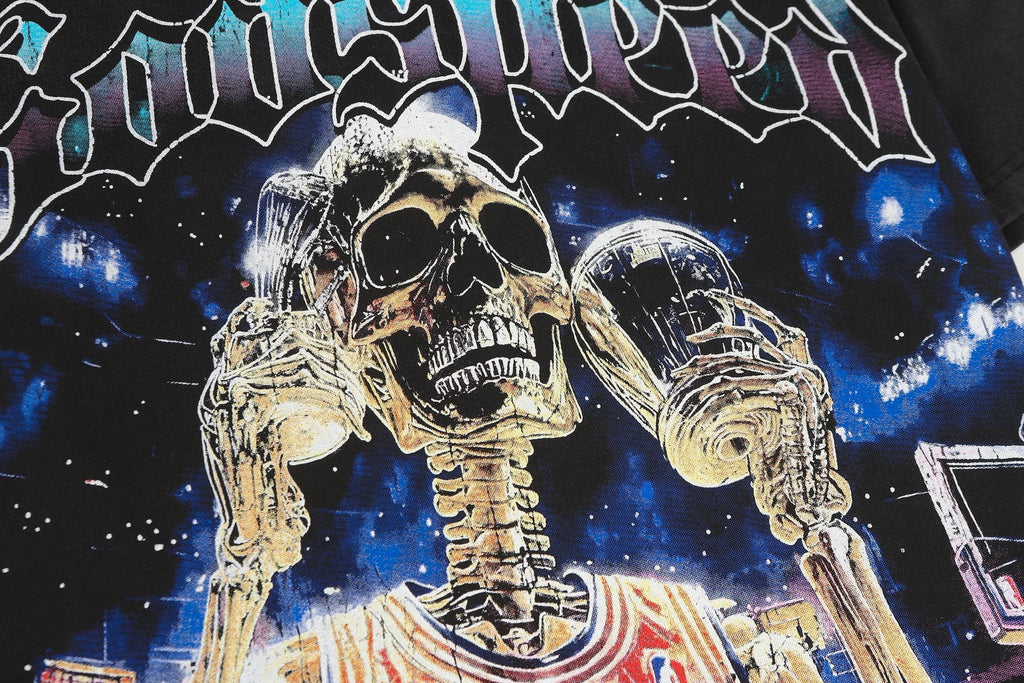 Godspeed Washed Black Graphic T-Shirt — detail