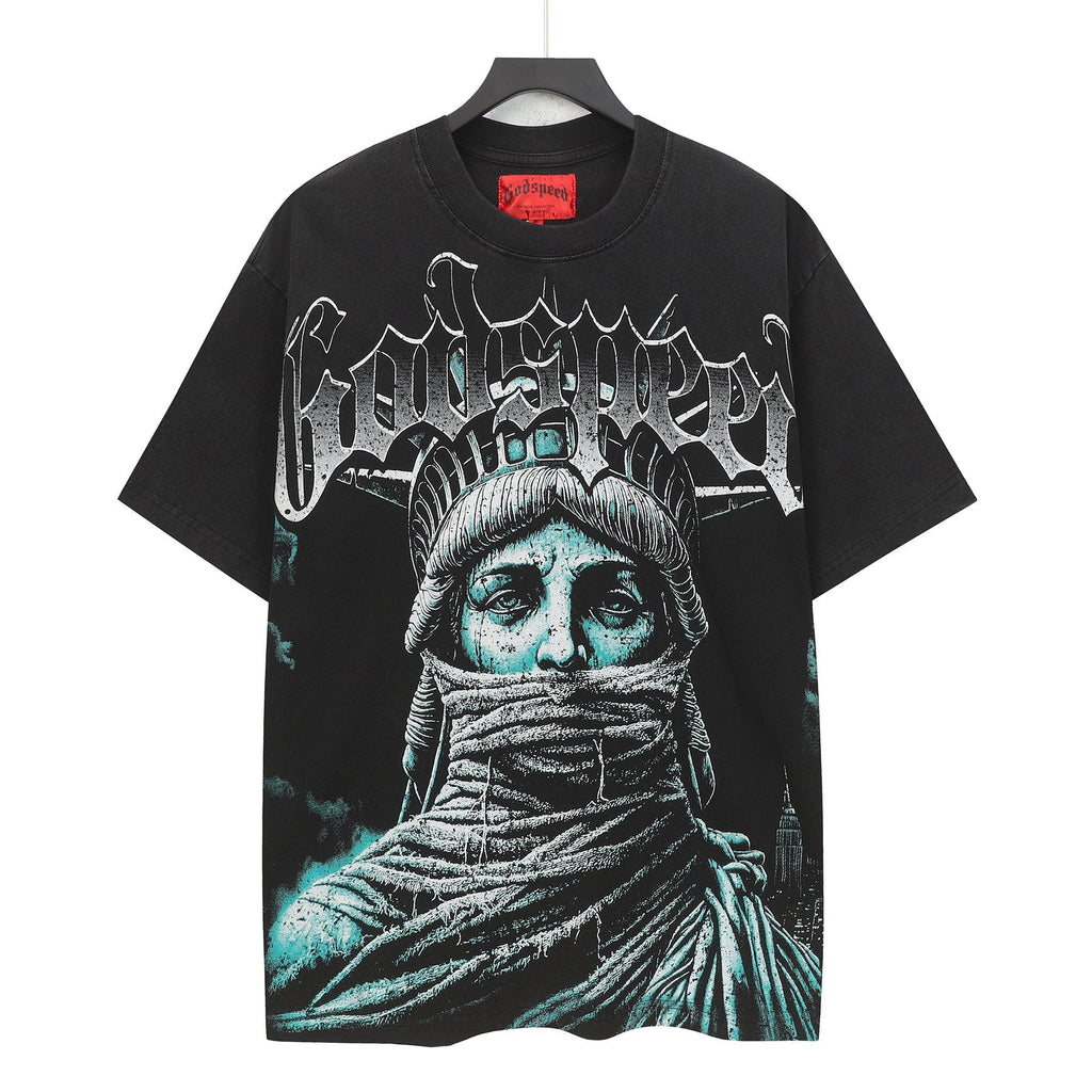 Godspeed Statue of Liberty Graphic T-Shirt — hero