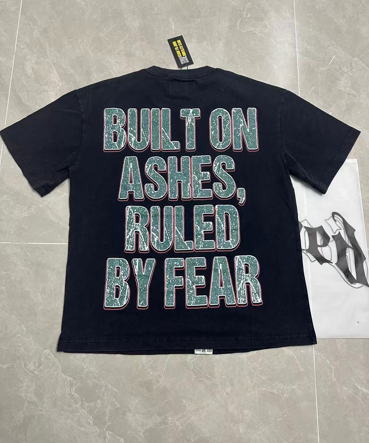 Godspeed Washed Black Skull Graphic T-Shirt — context