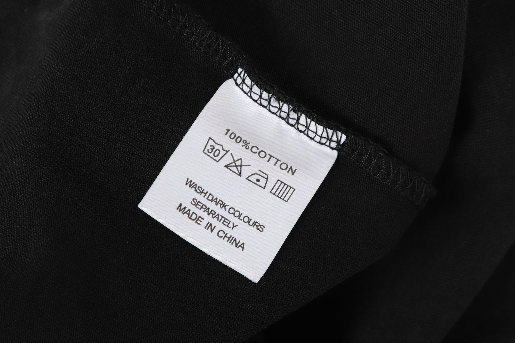 Godspeed Skull Graphic Washed Black T-Shirt — neck_label
