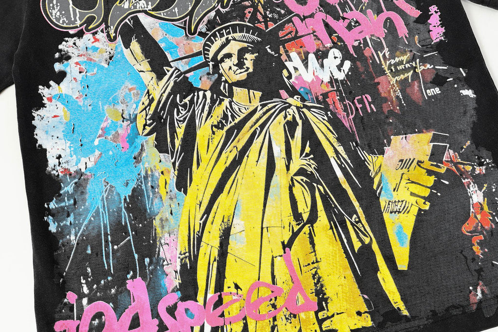 Godspeed Statue of Liberty Graphic T-Shirt — detail