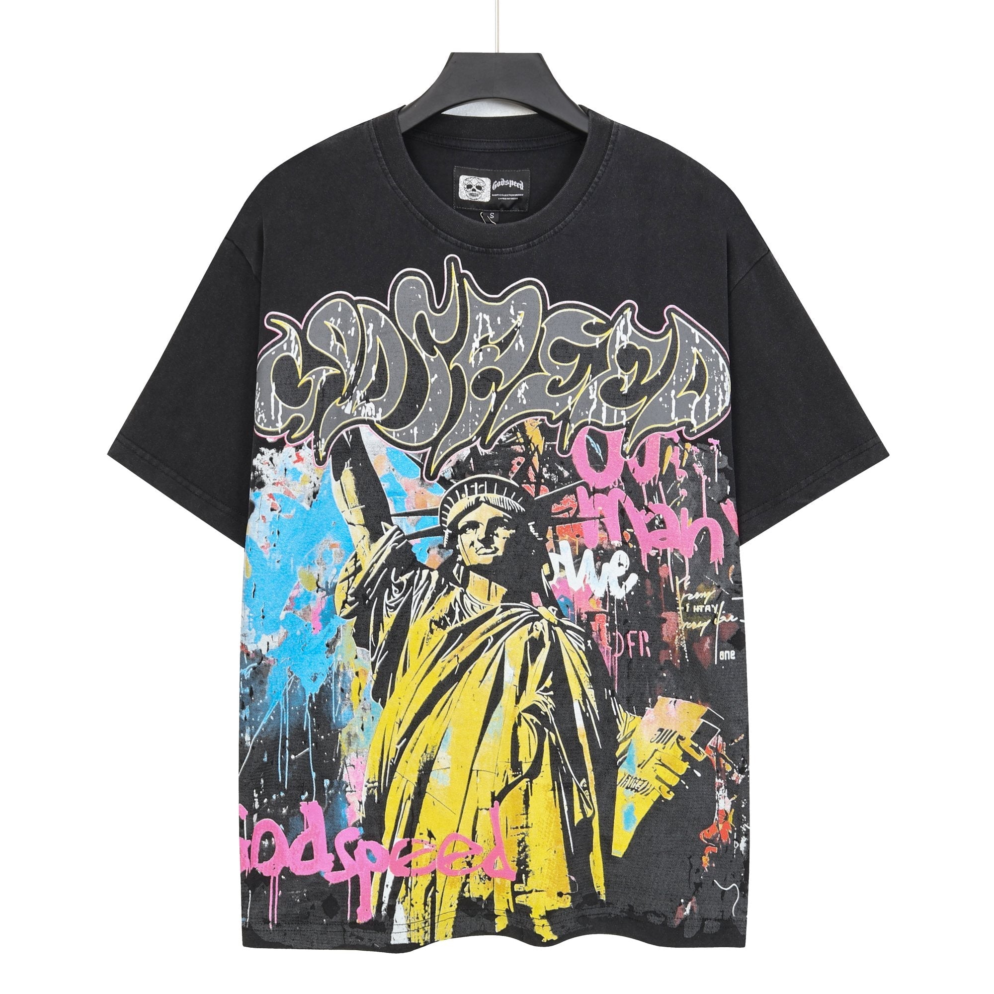 Godspeed Statue of Liberty Graphic T-Shirt — hero