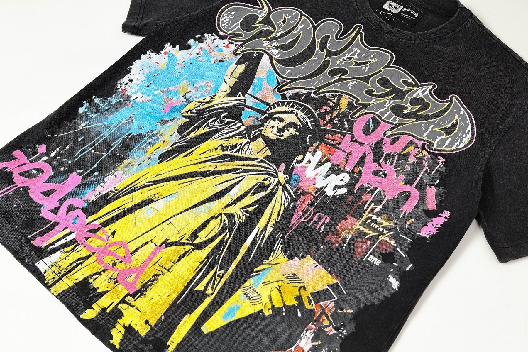 Godspeed Statue of Liberty Graphic T-Shirt — detail