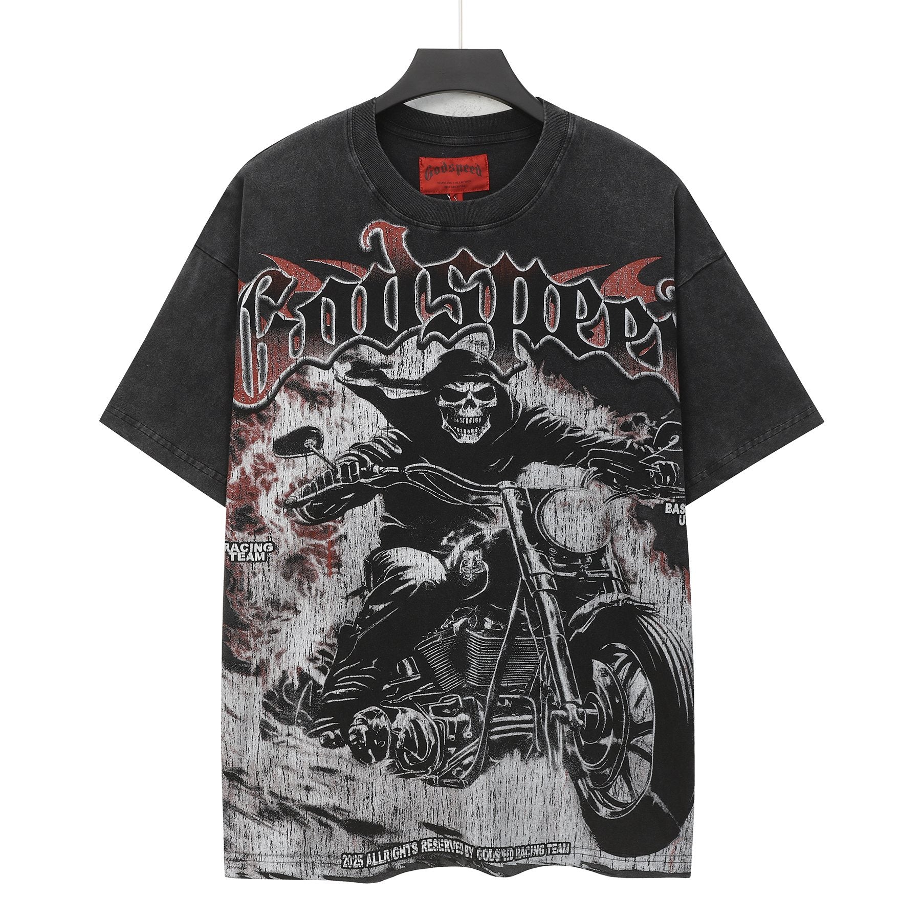 Godspeed Racing Team Washed Black Graphic T-Shirt — hero