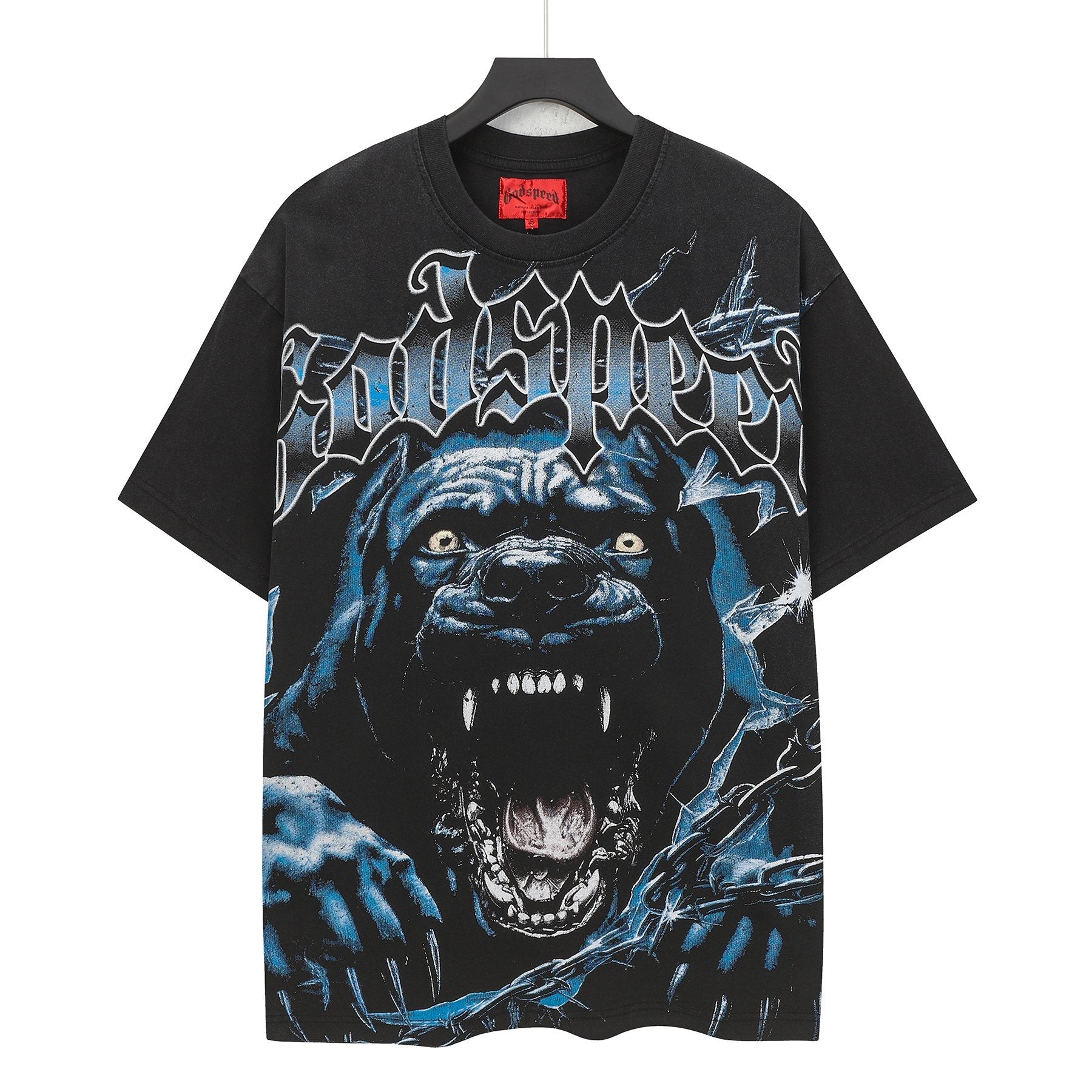Godspeed Panther Graphic Washed Black T-Shirt — hero