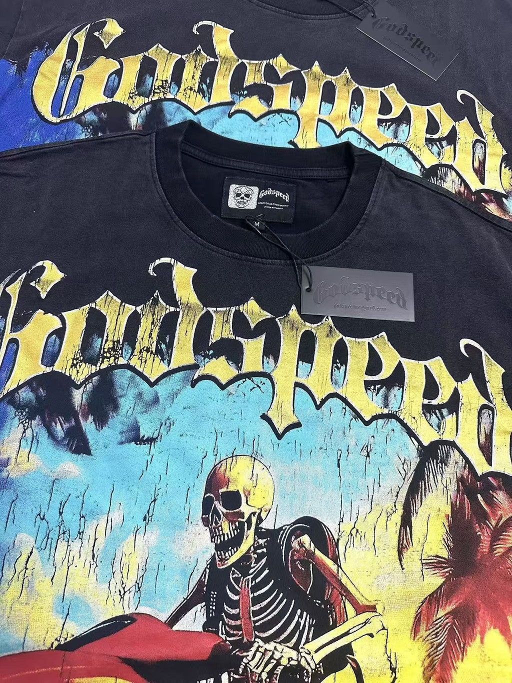 Godspeed Skeleton Jet-Ski Graphic T-Shirt — detail
