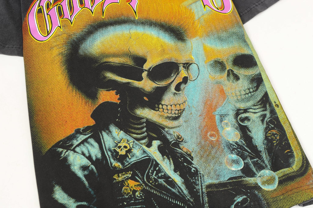 Godspeed Skeleton Graphic Washed Black T-Shirt — detail