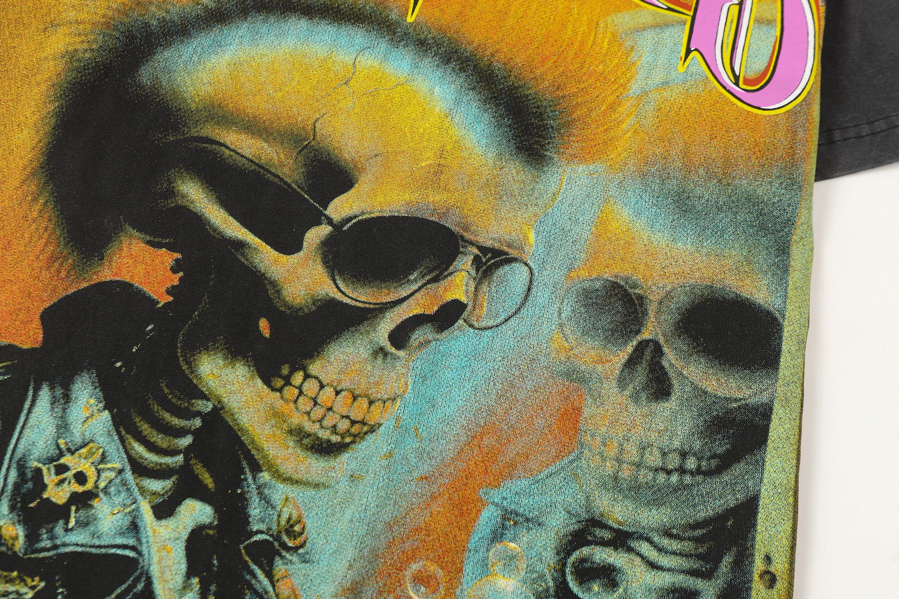 Godspeed Skeleton Graphic Washed Black T-Shirt — detail