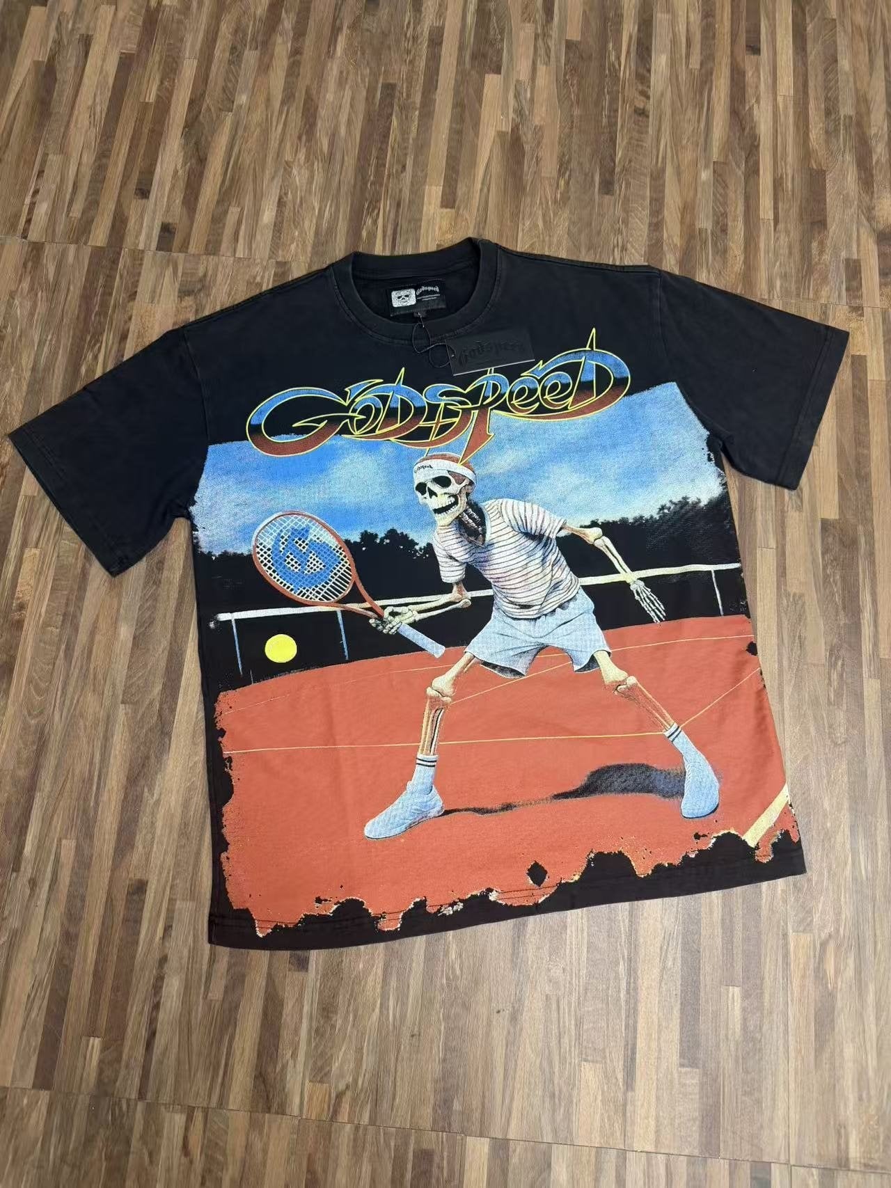 Godspeed Out of Many One Skeleton Graphic T-Shirt — front