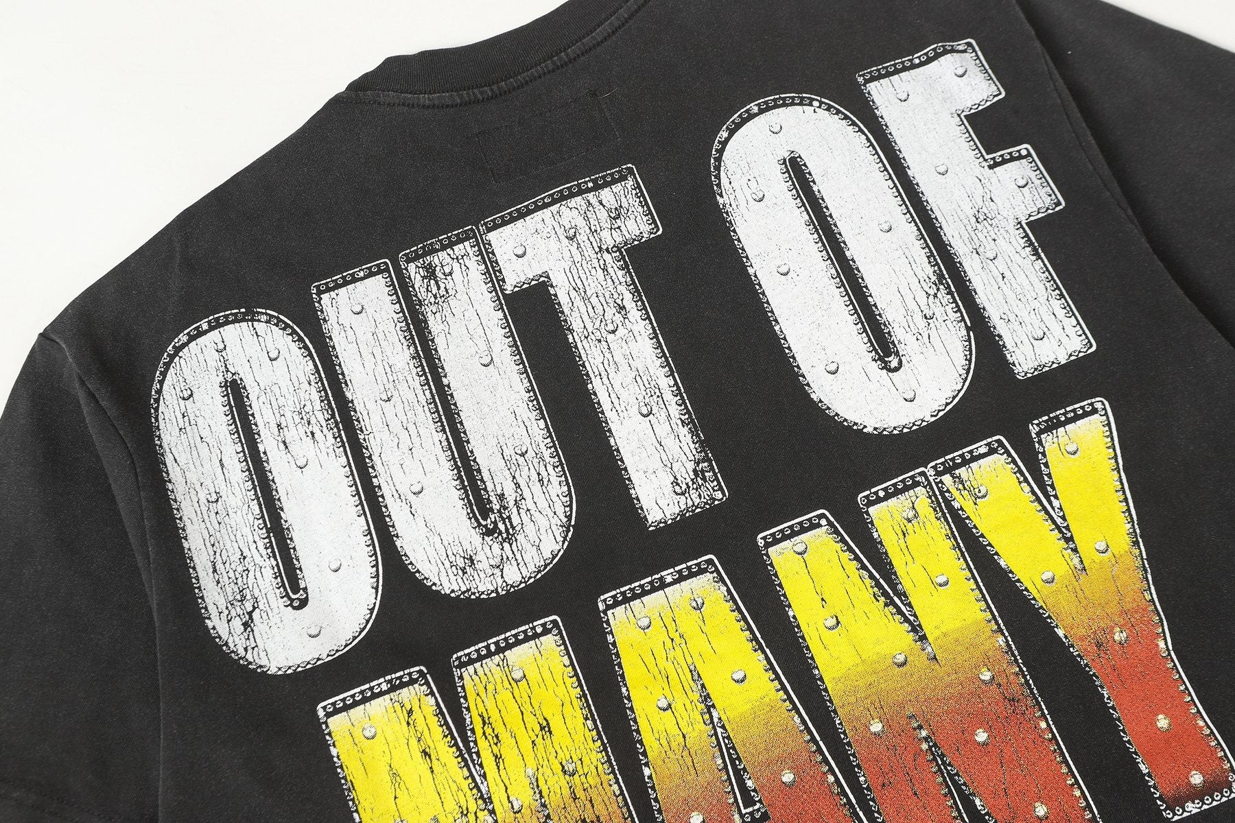 Godspeed Washed Black Statue Graphic T-Shirt — detail