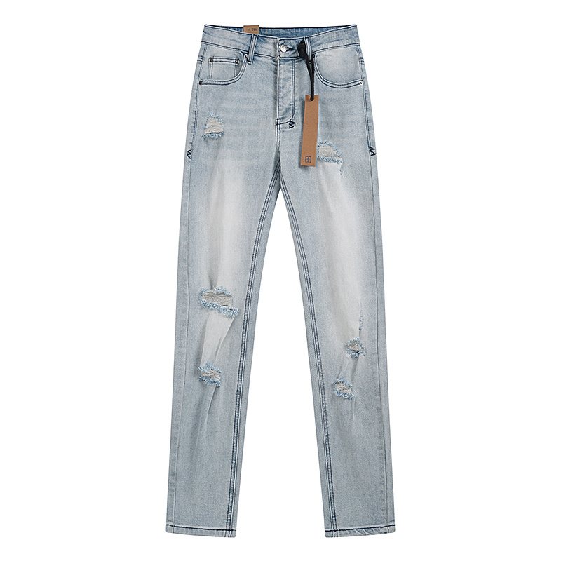 Ksubi Distressed Light Wash Slim Tapered Jeans — hero