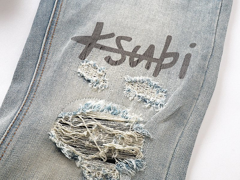 Ksubi Royalty Heroism Light Blue Skinny Jeans — detail