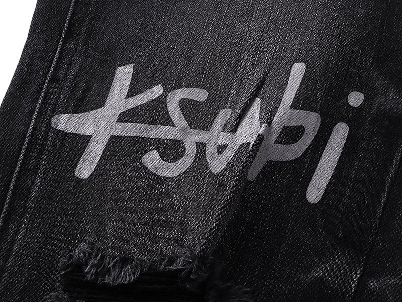 Ksubi Royalty Heroism Black Slim Tapered Jeans — detail