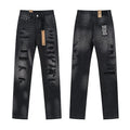 Ksubi Black Washed Distressed Slim Tapered Jeans — hero