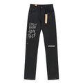 Ksubi Black Slim Tapered Graphic Jeans — hero