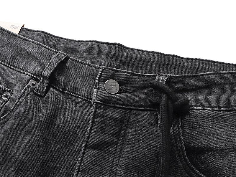 Ksubi Slim Tapered Graphic Jeans - Black — detail