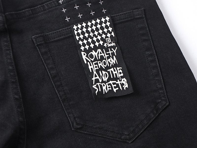 Ksubi Black Graphic Jeans — detail