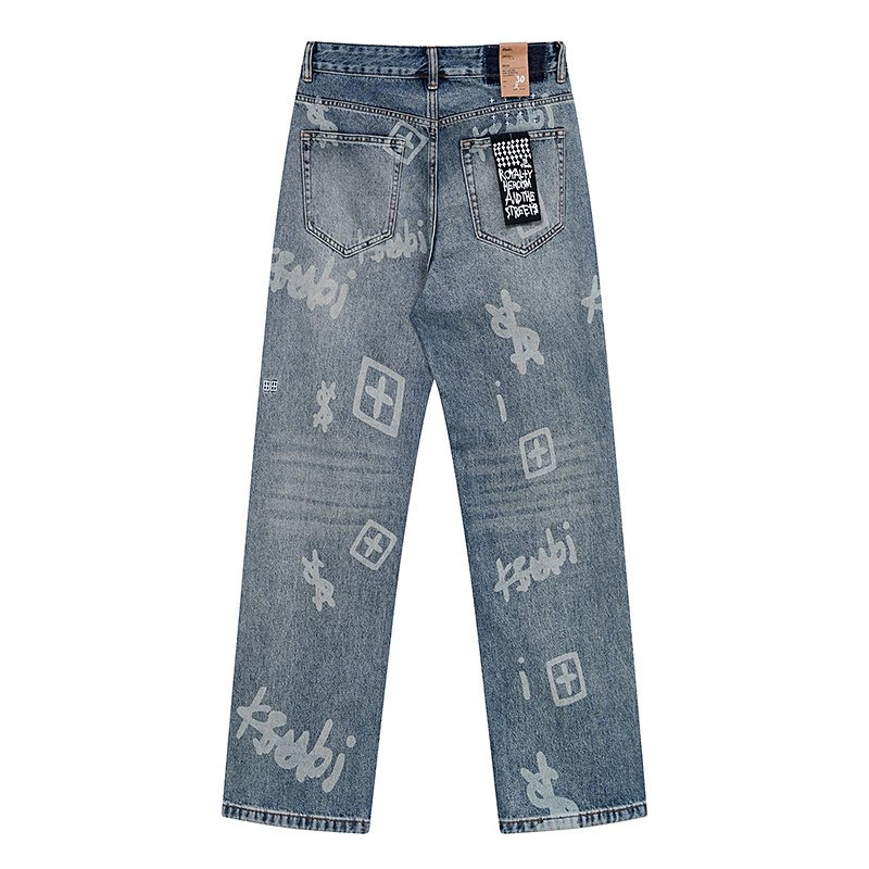 Ksubi Royalty Heroism Printed Straight-Leg Jeans — back