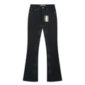LOSTSHDWS Black Flared Jeans with Floral Embroidery — hero