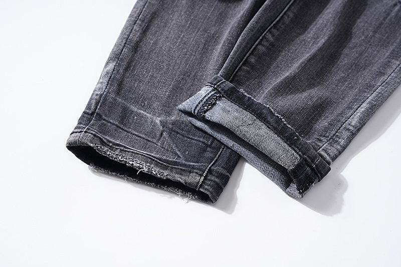 Purple Brand Gray Distressed Jeans — detail